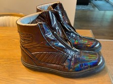 Vtg SWEAR LONDON metallic zip