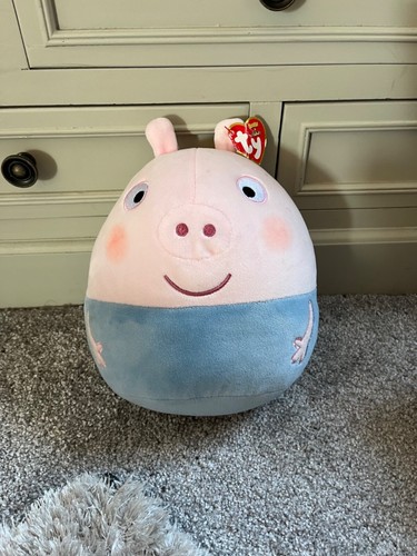 George pig plush - ty, 9”