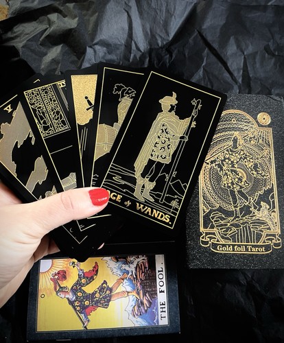 Beautiful golden foil tarot