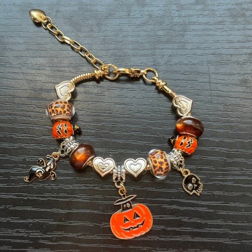 Halloween charm bracelet witch - halloween,