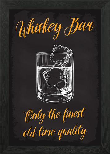 Whiskey bar whisky - framed, wall