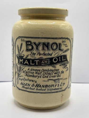 Old stoneware advertising - , jar