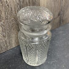 Beautiful Victorian Edwardian Cut Glass Crystal Toilet Jar Bottle