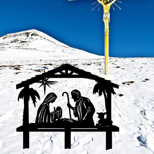 Nativity scene outdoor yard - scene,