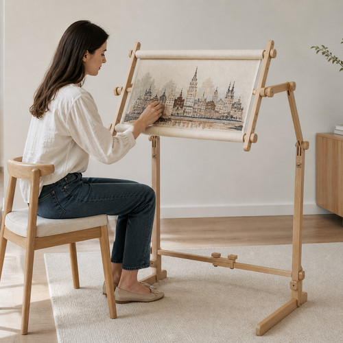 Adjustable embroidery stand - embroidery,