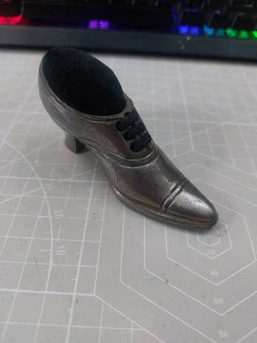Antique vintage pewter shoe - antique,