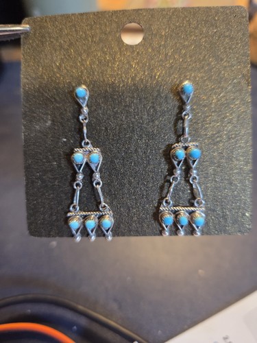 Sterling silver and turquoise - silver,