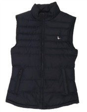 JACK WILLS Womens Padded Gilet UK 8 Small  Navy Blue BJ14