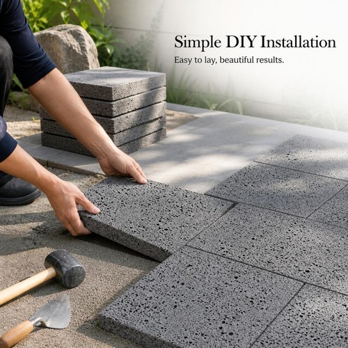 Volcanic stone paving tile - volcanic,