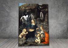 Da Vinci Virgin of the Rocks RELIGION CHURCH FRAMED CANVAS PAINTING PRINT 199