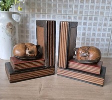 Cat bookends vintage style