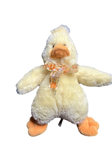 Yellow fluffy duck - duck, plush