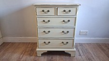 Delightful French Style Vintage Oak Cream Chest of Drawers . Item of Quality