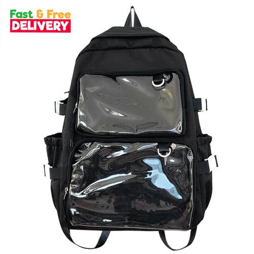 School bag with clear - school,