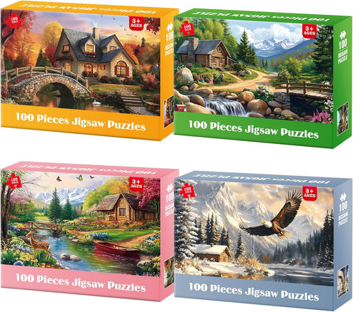 Pack 100 piece puzzles - 100,