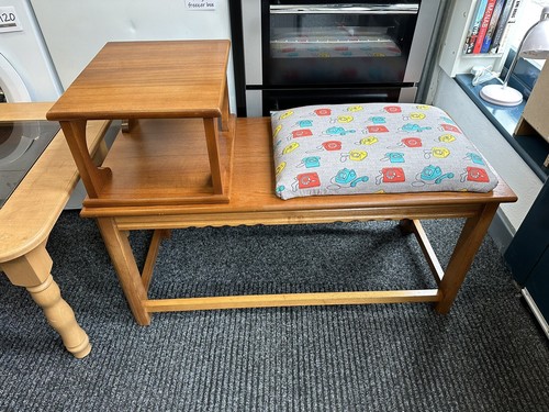 Telephone seat table teak - table, ,