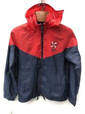 Nike Windrunner Track Jacket Men’s M Red Navy Sunburst Hooded Vintage Rare VGC