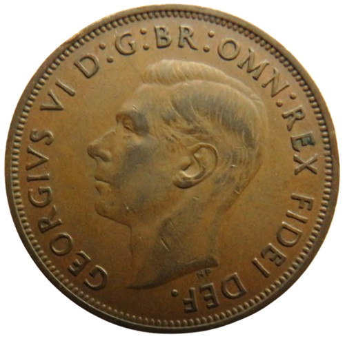 1950 king george one penny - 1950,