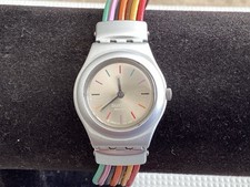 Swatch Irony Ladies Filamento Watch Multi strand Coloured Leather Strap