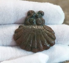 Large Ancient Scallop Mount Artifact Metal Detecting Finds (406)