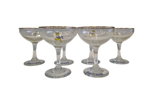 Babycham glasses yellow - 6x,