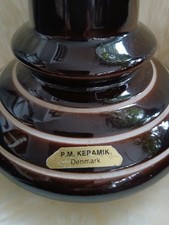 Vintage Danish Ceramic Lamp By P.M. KEPAMIK