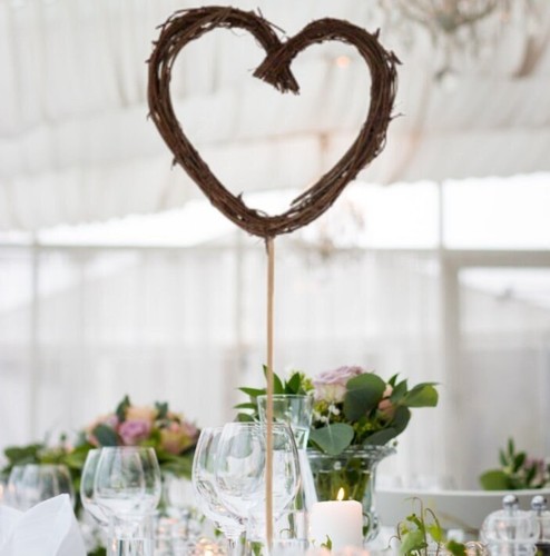 Rustic twig heart cake topper - rustic,