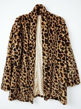 Vintage Leopard Print Faux Fur