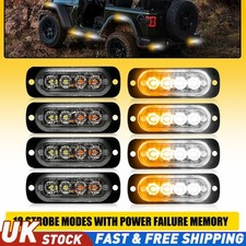 8X 4 LED Strobe Light Bar Car