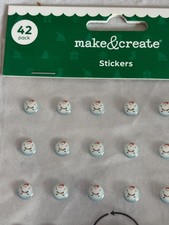 42 x Christmas Epoxy Santa Stickers NEW
