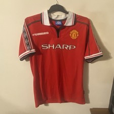 Manchester United 1998-2000 Home Shirt Replica - Umbro - Scholes 18 - Size L/XL