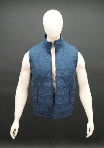 Men navy blue quilted - blue, puffer