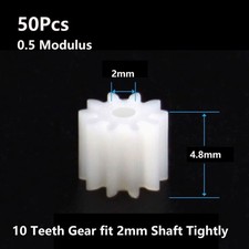 50pcs 10 Tooth 0.5 Modulus