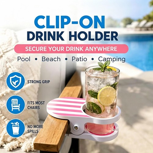 Clip drink holder cup - clip,