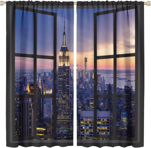 Modern city curtains - modern,