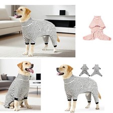 Striped Dog Pajamas Jumpsuit