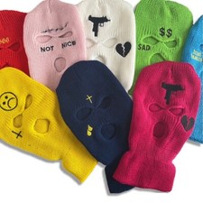 Embroidered ski mask balaclava - ski,
