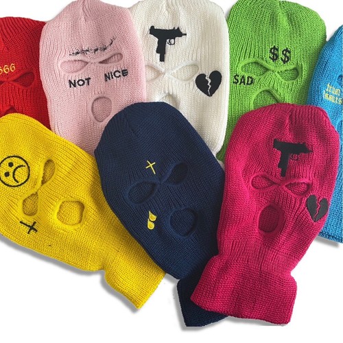 Embroidered ski mask - embroidered, balaclava