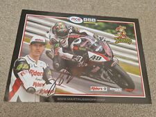SIGNED MARTIN JESSOPP BMW BRITISH SUPERBIKES MOTO GP MOTORCYCLE PHOTO 17X12"