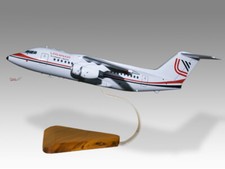 BAe 146-200 Loganair  Solid Kiln Dried Mahogany Wood Handcrafted Display Model