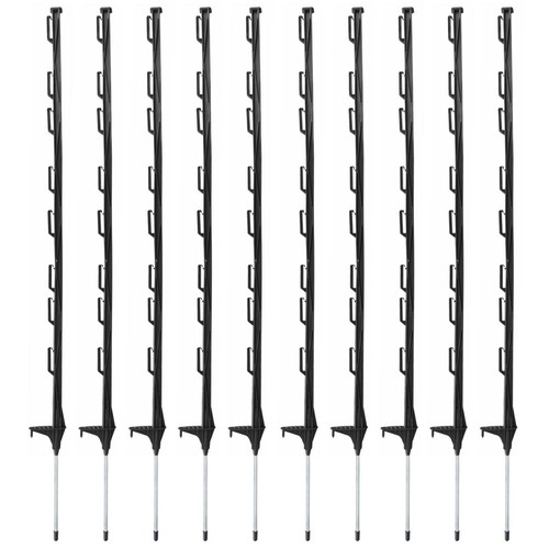 Black plastic fencing pins - black,