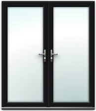Black upvc french doors - french,