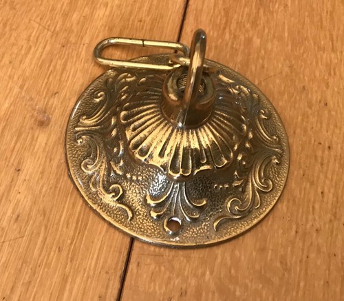 Vintage cast brass plate - cast,
