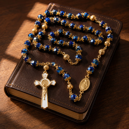 Handmade benedict rosary - benedict,