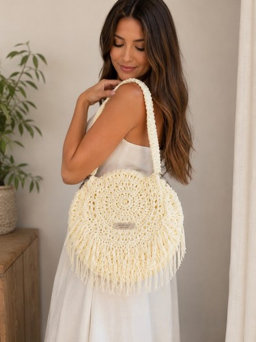 Handmade cream crochet ladies - cream,