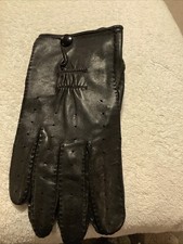 M&S Mens Black Leather Gloves