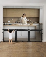 Baby Gate Playpen 210cm with Heat-Resistant Mesh, Dog Gates for Stairs AUCTION