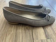 Gabor Bunty Fawn Leather Ballerina Pump Shoes UK Size 7