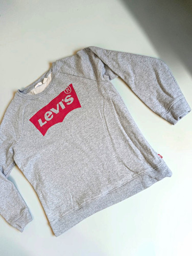 Levi women grey red - grey, logo