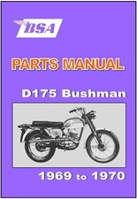 BSA Parts Manual D175 Bantam